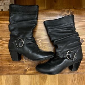 Nurture black slouch boots size 7